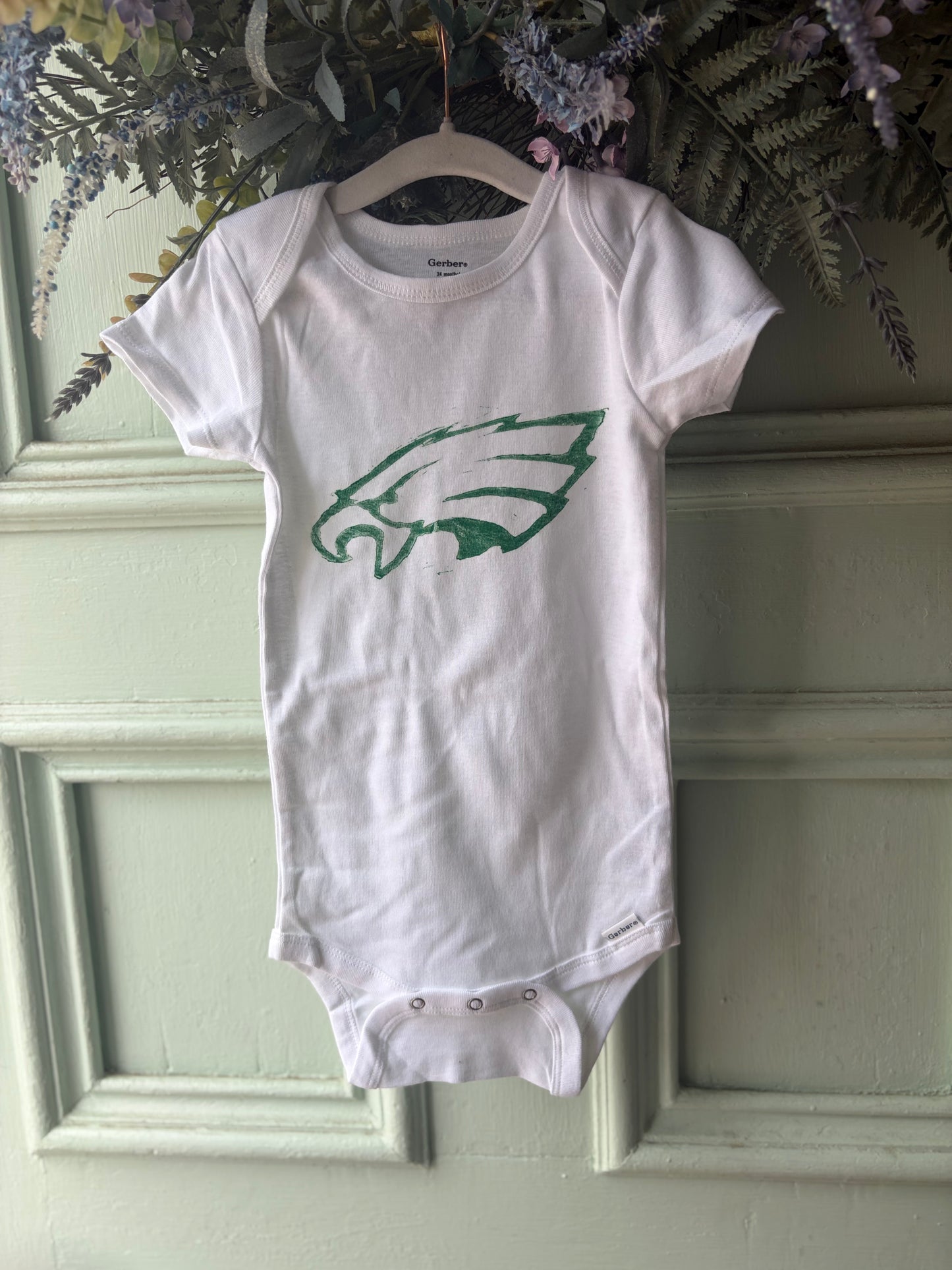 Eagles Hand-Stamped Onesie