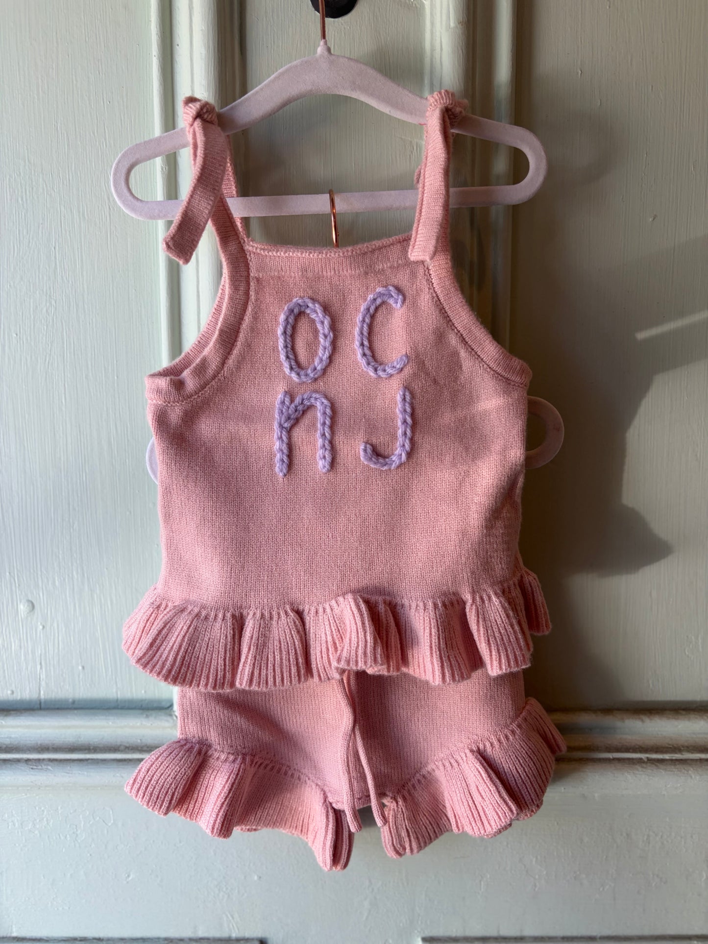 OCNJ Baby Knit Top + Shorts Set