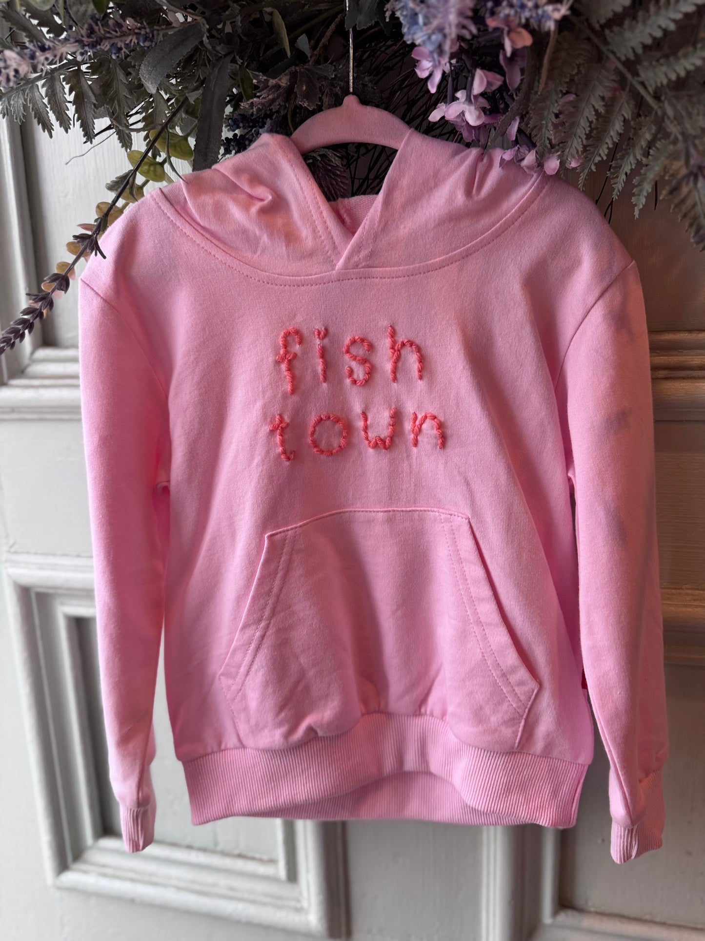 'Fishtown' Kids Hoodie - Coral