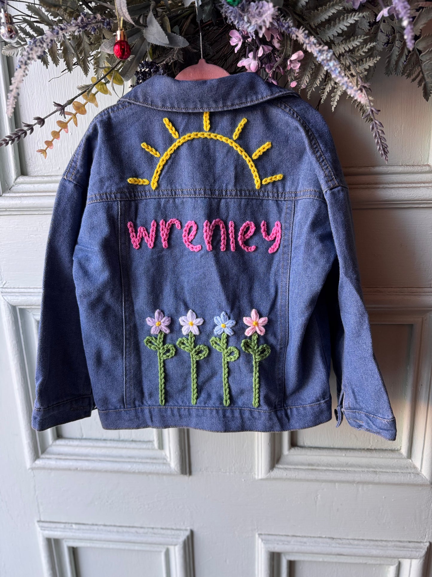 Sun + Flowers Custom Denim Jacket