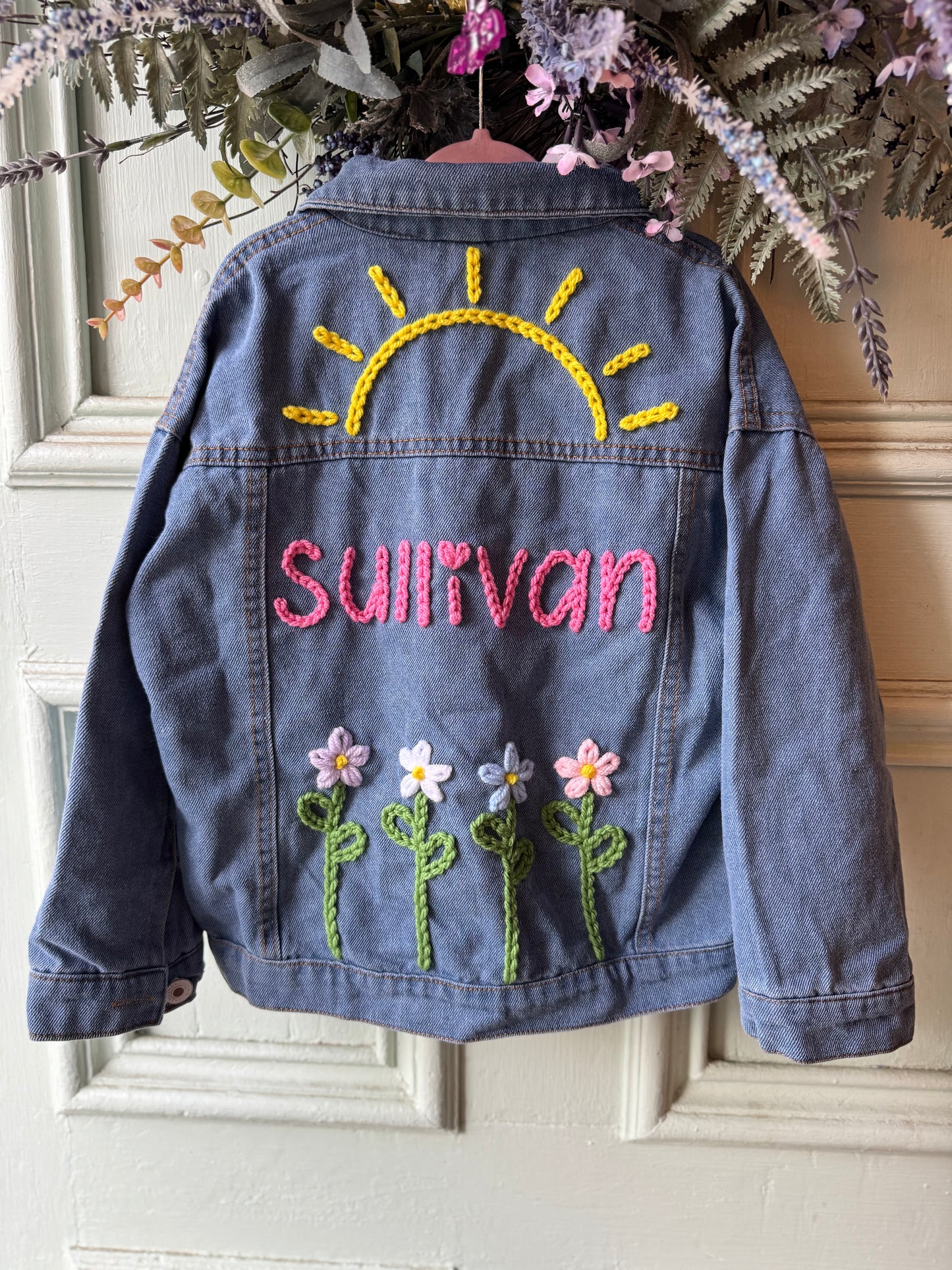 Sun + Flowers Custom Denim Jacket