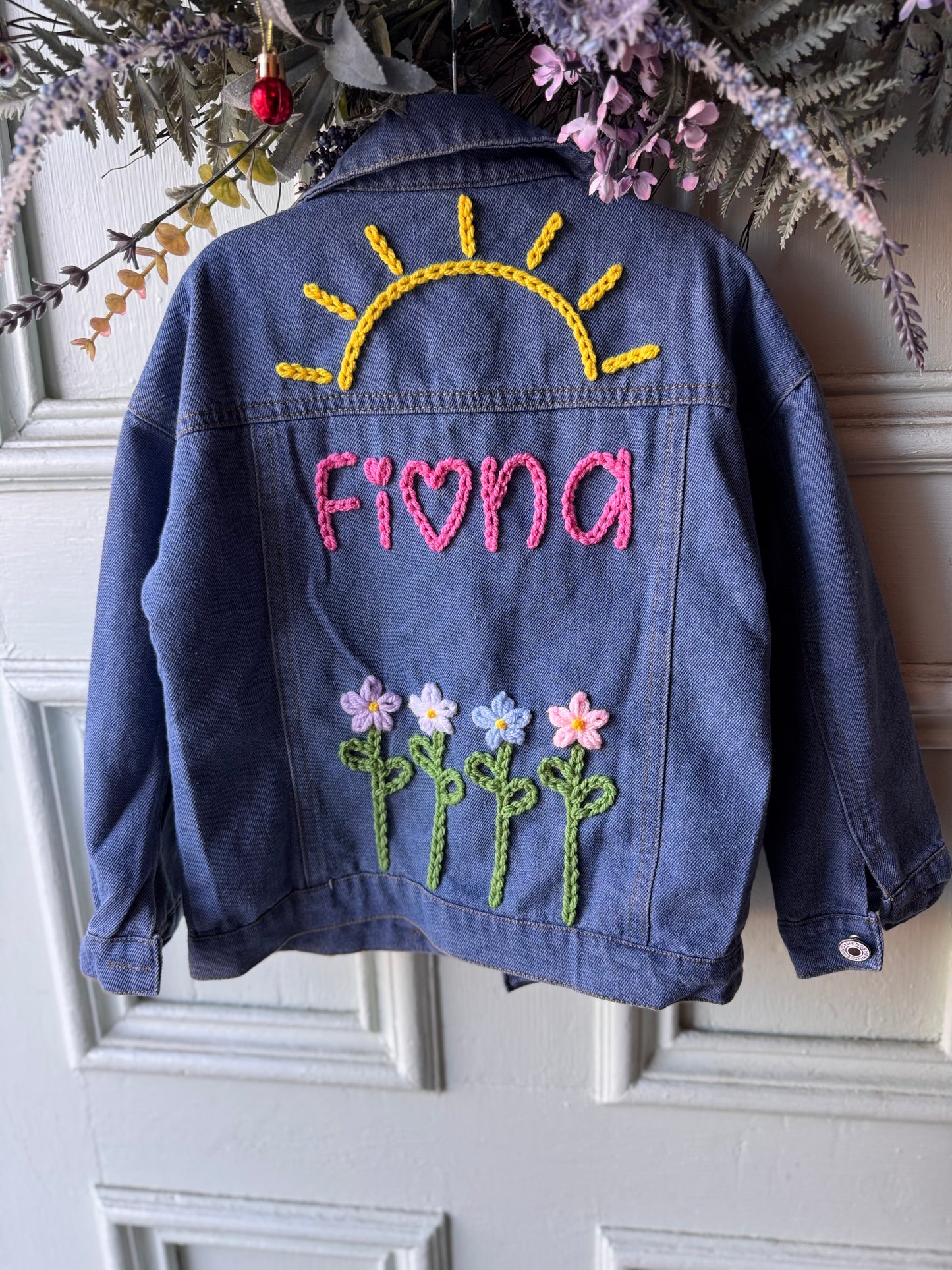 Sun + Flowers Custom Denim Jacket