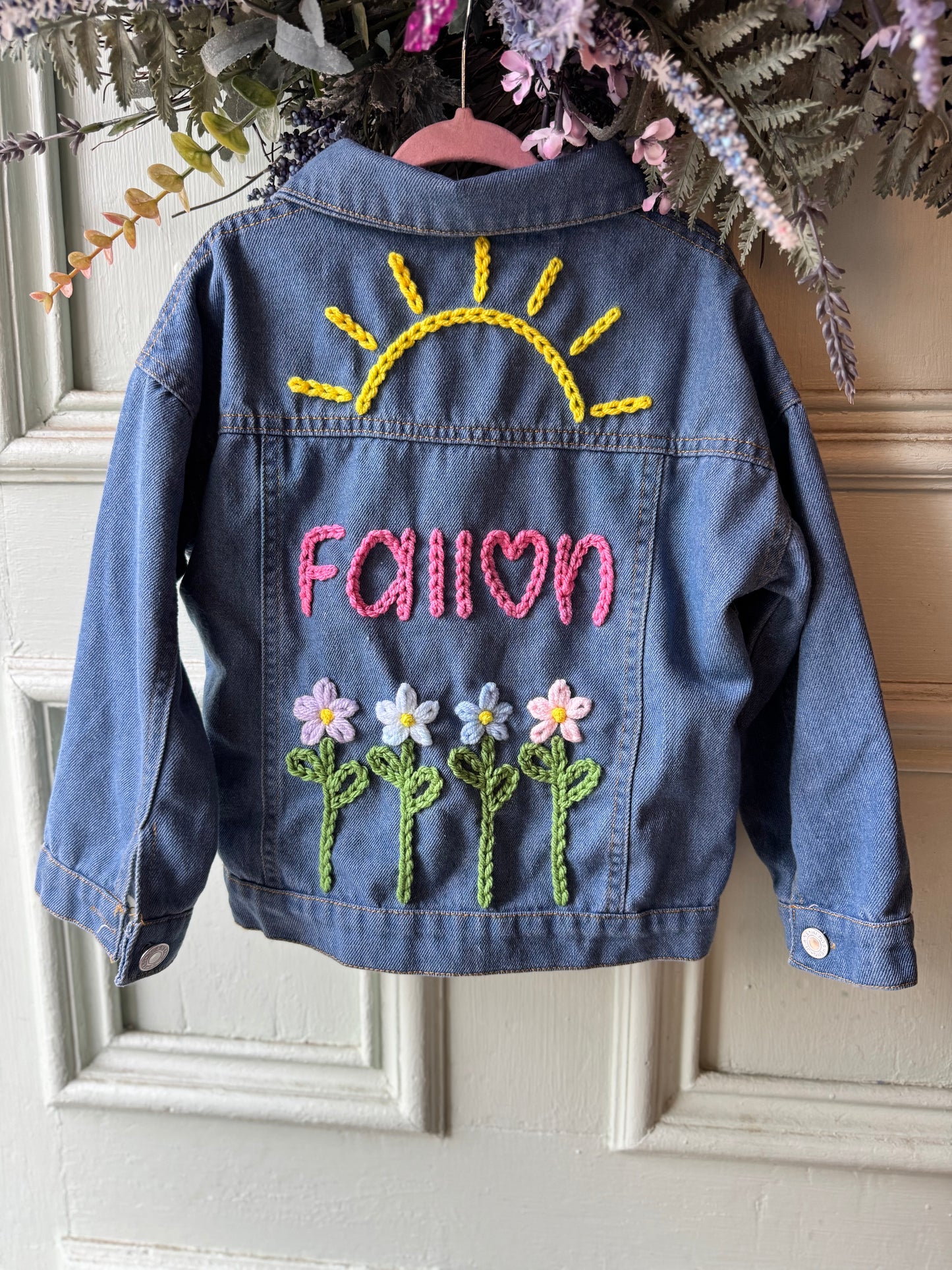Sun + Flowers Custom Denim Jacket