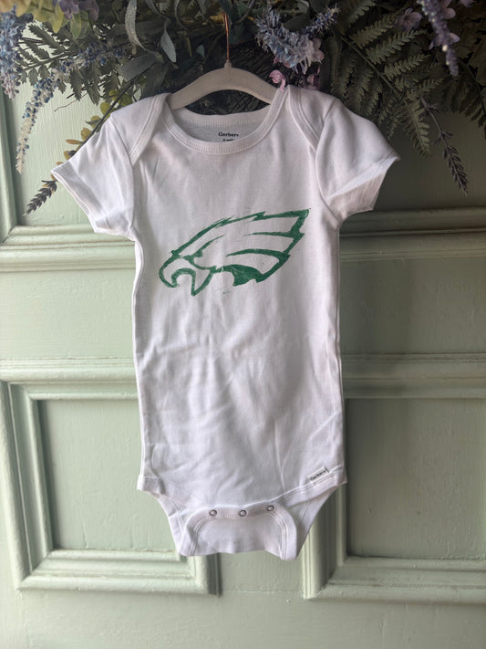 Eagles Hand-Stamped Onesie