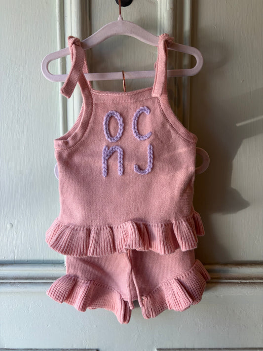 OCNJ Baby Knit Top + Shorts Set