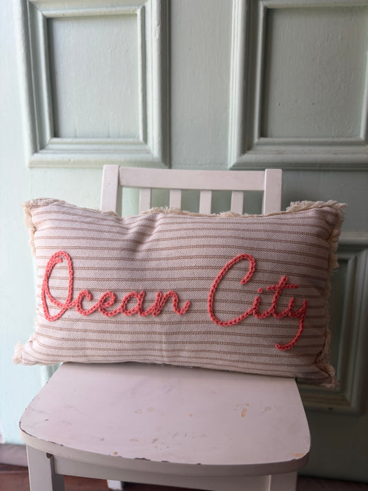 Ocean City Throw Pillow