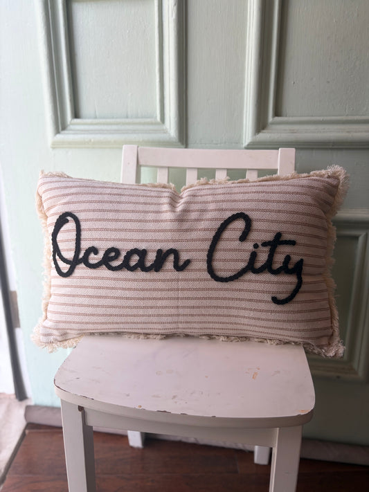Ocean City Throw Pillow