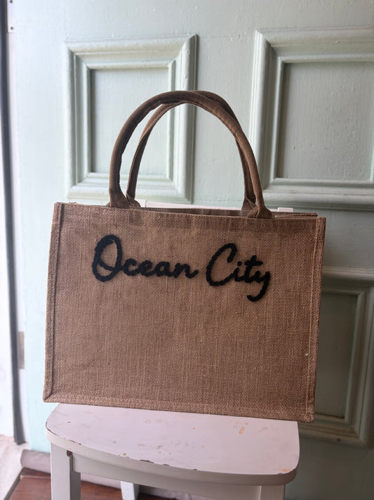 Ocean City Woven Tote Bag