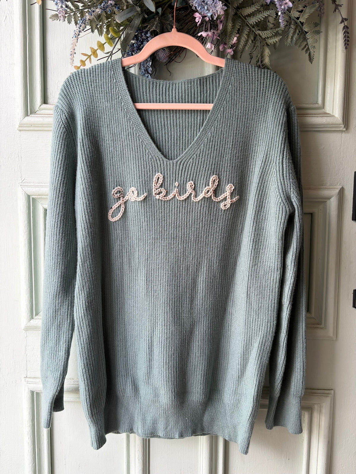 Go Birds Knit V-Neck Sweater