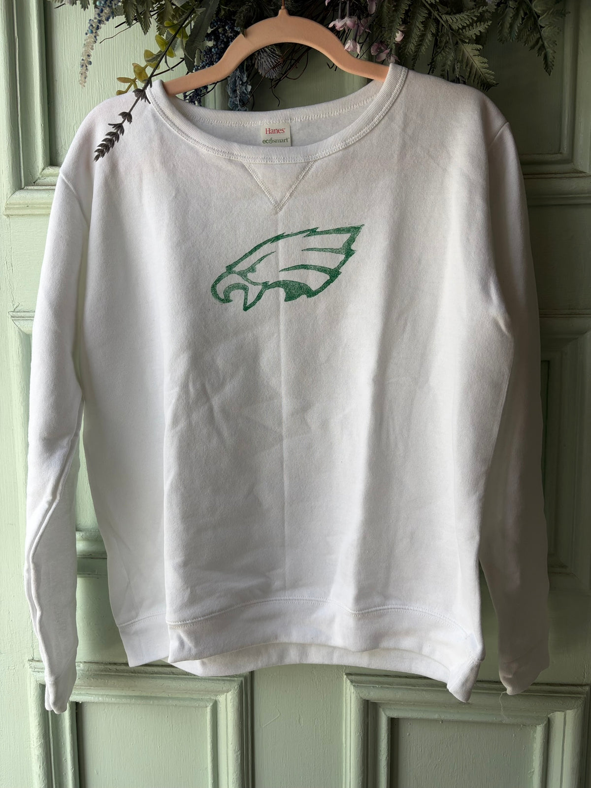 Eagles Hand-Stamped Crewneck