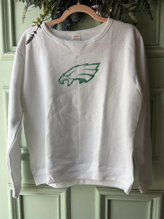 Eagles Hand-Stamped Crewneck