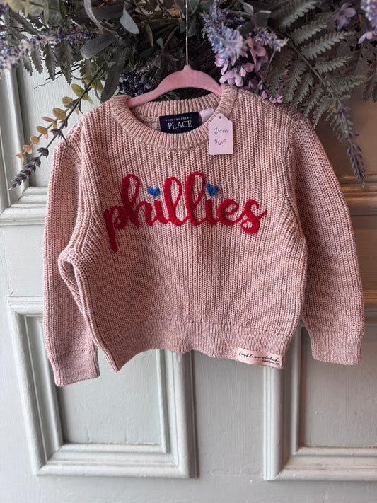 'Phillies' Kids Knit Sweater