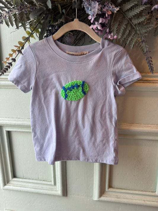 Blue + Green Kids Football Tee