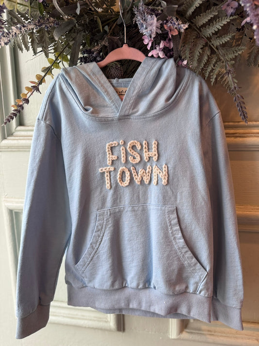 'Fishtown' Kids Hoodie (Cream)