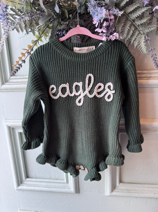'Eagles' Kids Knit Romper