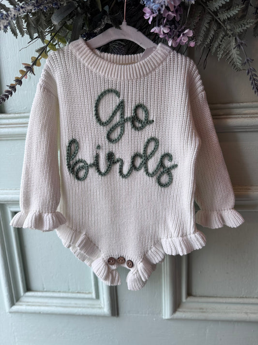 'Go Birds' Kids Knit Romper