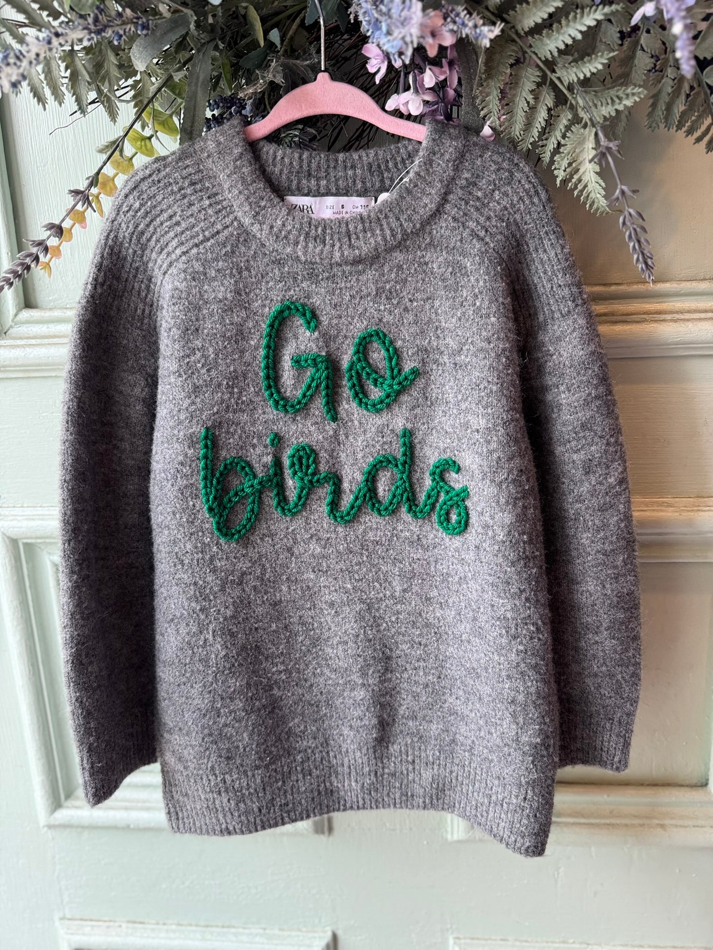 'Go Birds' Kids Knit Sweater (Upcycled)