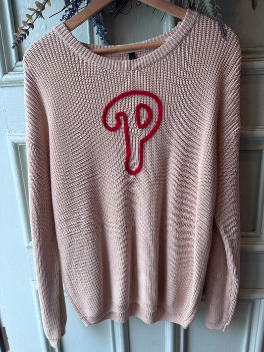 Phillies 'P' Knit Sweater