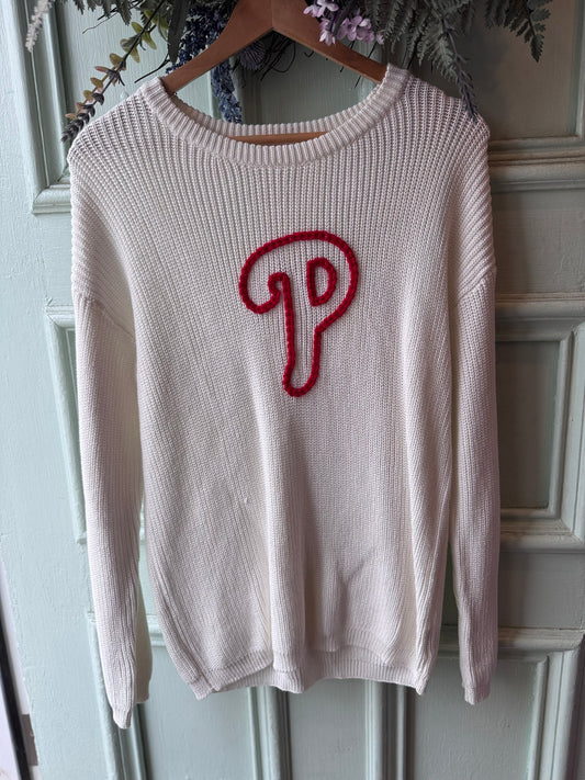 Phillies 'P' Knit Sweater
