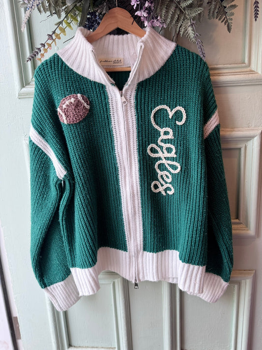 'Eagles' Zip Knit Cardigan