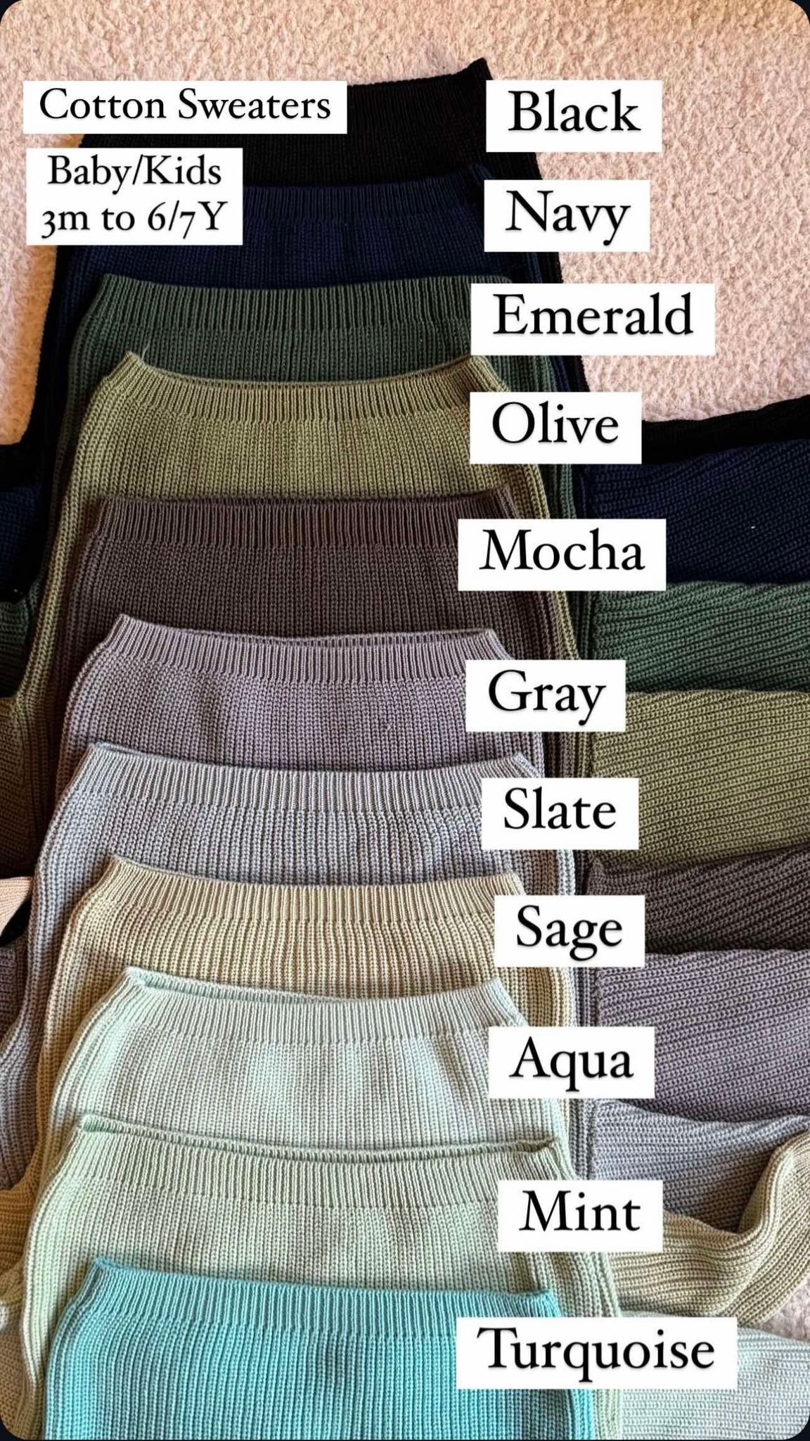 Lightweight Cotton Baby/Kids Sweater